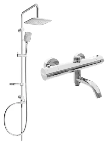 Sprchy a sprchové panely MEXEN/S Sven sprchový sloup včetně sprchové termostatické baterie Kai, chrom 77900262-00