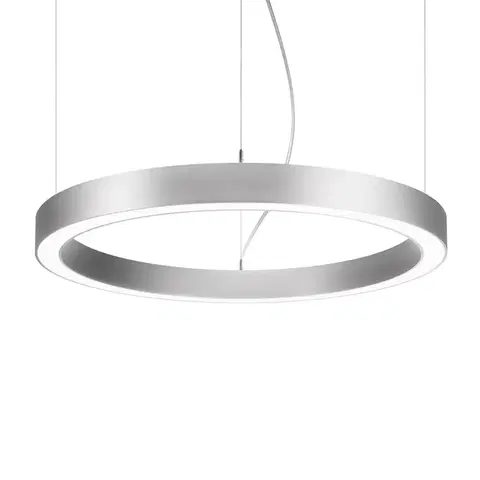 Závěsná světla BRUMBERG BRUMBERG Biro Circle UpDown DALI stříbrná 840 120cm