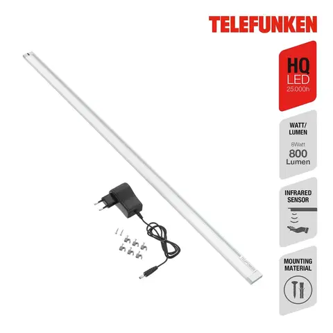 Světlo pod kuchyňskou linku Telefunken LED podlinkové světlo Zeus, délka 87 cm