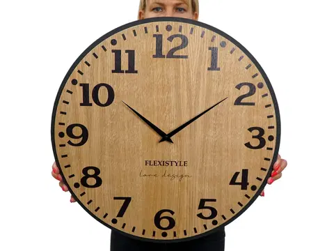 Nástěnné hodiny Originální nástěnné hodiny v hnědé barvě