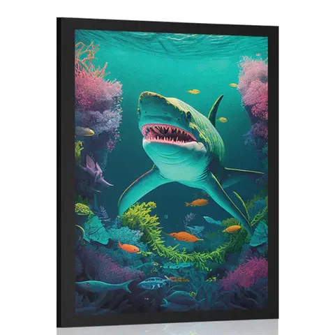 Podmořský svět Plakát surrealistický žralok