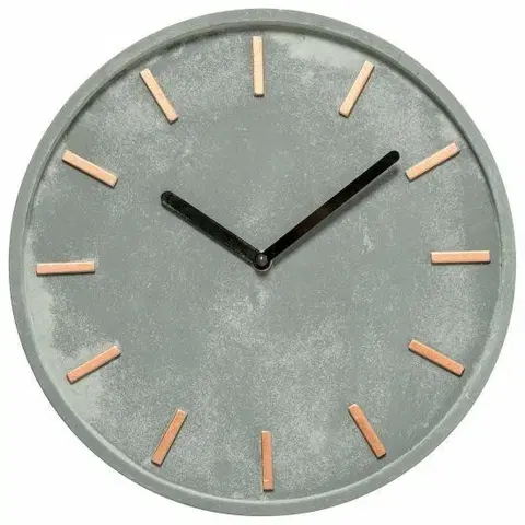 Hodiny DekorStyle Nástěnné hodiny 27,5 cm cement