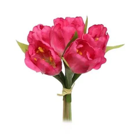 Květiny Umělá květina svazek Tulipán, růžová, 