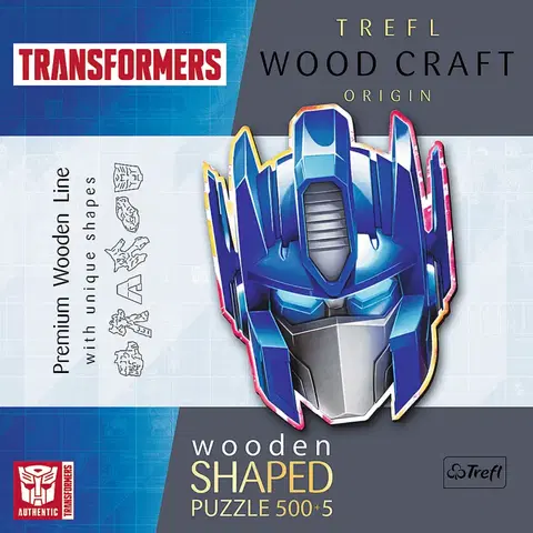 Hračky puzzle TREFL -  Dřevěné puzzle 500+5 - Autobot: Optimus Prime / Hasbro Transformers FSC Mix 70%