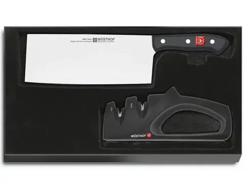 Kuchyňské nože WÜSTHOF Sada Čínský kuchařský nůž Wüsthof GOURMET 18 cm + Brousek 9282