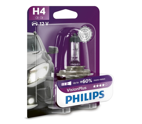Žárovky Philips Autožárovka Philips VISION PLUS 12342VPB1 H4 P43t-38/55W/12V 