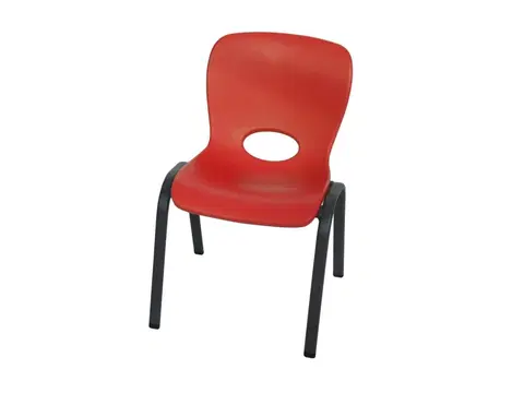 Zahradní stolky Dětská židle HDPE Dekorhome Červená