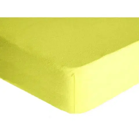 Prostěradla Forbyt, Prostěradlo, Froté Premium, světle žluté 200 x 220 cm