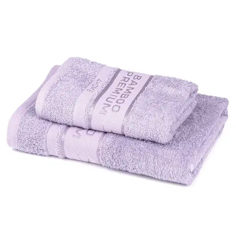 Ručníky 4Home Sada Bamboo Premium osuška a ručník světle fialová, 70 x 140 cm, 50 x 100 cm