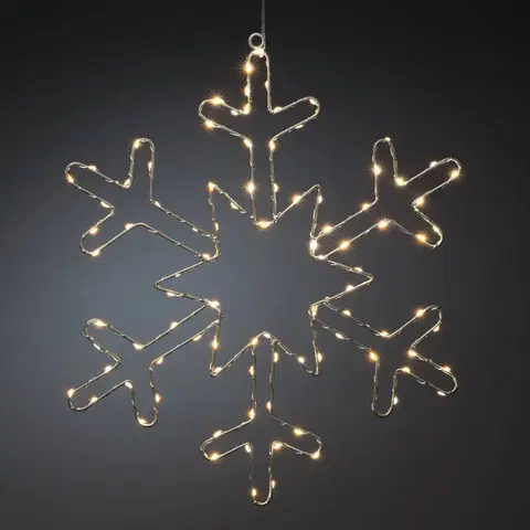 Vánoční osvětlení do oken Konstsmide Christmas LED dekorativní světlo stříbrná sněhová vločka