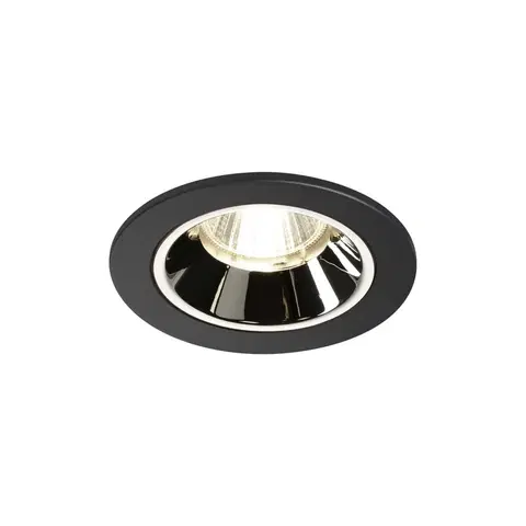 LED podhledová svítidla SLV BIG WHITE NUMINOS DL S vnitřní LED zápustné stropní svítidlo černá/chrom 4000 K 55° včetně listových pružin 1003825