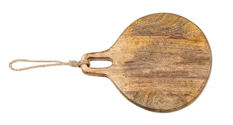 Prkénka a krájecí desky Kulaté kuchyňské prkénko z mangového dřeva Monia - 17*2*22 cm Mars & More CISHR17