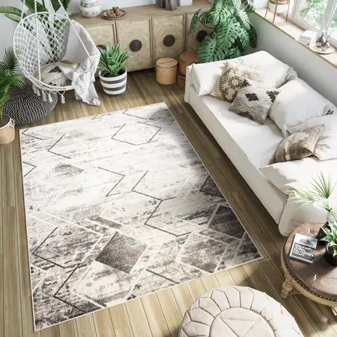 Moderní koberce Všestranný moderní koberec s geometrickým vzorem