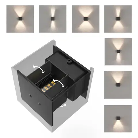 Inteligentní nástěnná svítidla Hama Hama WLAN LED nástěnné světlo, aplikace CCT černá
