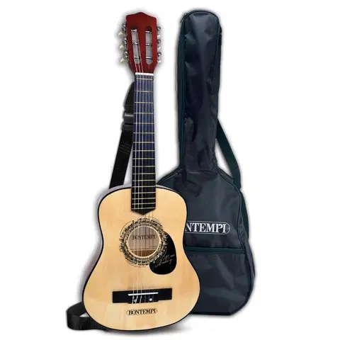 Hračky BONTEMPI - Klasická dřevěná kytara 75 cm 217531