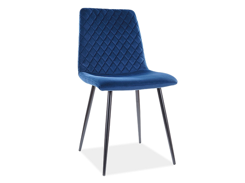 Jídelní sety Jídelní židle IRYS VELVET Signal Tmavě modrá