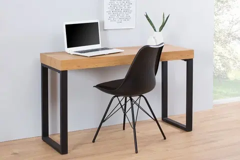 Stylové a luxusní pracovní a psací stoly Estila Designový moderní pracovní stůl 120cm černá / dub