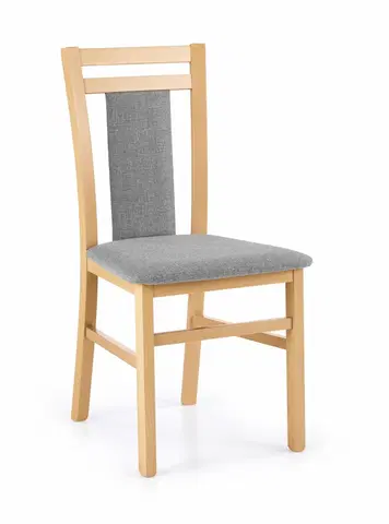 Židle HALMAR Jídelní židle Norbert dub medový/šedá