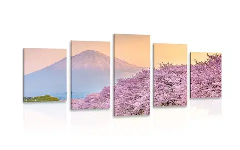 Obrazy přírody a krajiny 5-dílný obraz nádherné Japonsko
