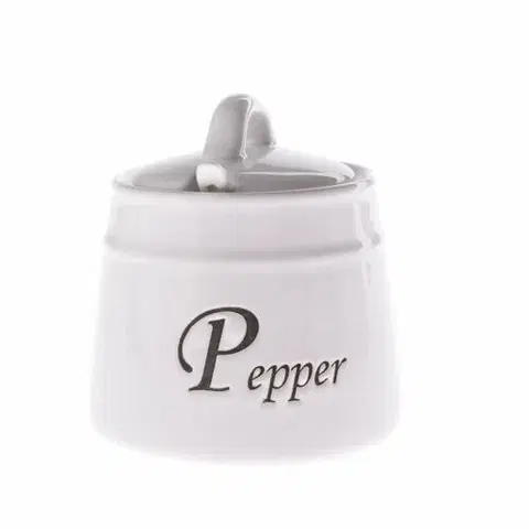Slánky a pepřenky Keramická dóza na pepř Pepper se lžičkou, 430 ml