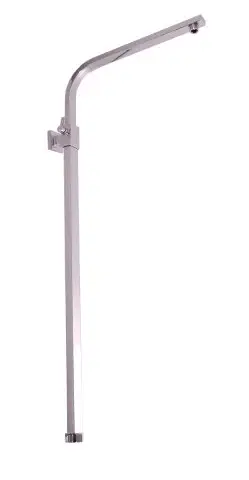 Sprchy a sprchové panely SLEZAK-RAV Sprchová tyč hranatá k bateriím s hlavovou a ruční sprchou, Barva: chrom, Rozměr: teleskopická MD0633