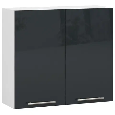 Kuchyňské dolní skříňky Ak furniture Závěsná kuchyňská skříňka Olivie W 80 cm bílá/grafit