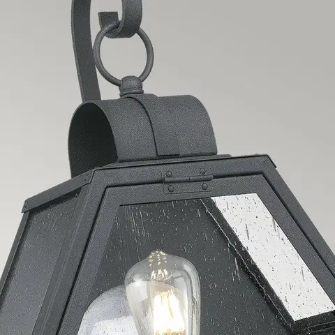 Venkovní nástěnná svítidla Quintiesse Venkovní nástěnné světlo Heath šířka 33,1cm, černá