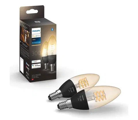 Svítidla Philips SADA 2x LED Stmívatelná žárovka Philips Hue WHITE FILAMENT E14/4,5W/230V 2100K 