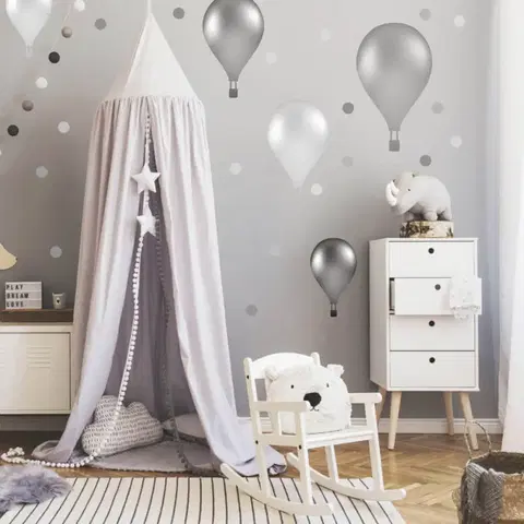 Samolepky na zeď Samolepky na zeď - Šedé samolepicí balóny v norském stylu