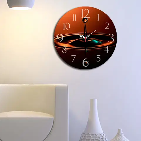 Nástěnné hodiny Nástěnné hodiny MDF KAPKA VODY 40 x 40 cm