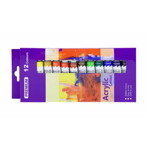 Hračky PKSTAR - Akrylové barvy - 12 barev PK54-1