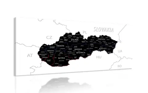 Obrazy mapy Obraz moderní mapa Slovenska