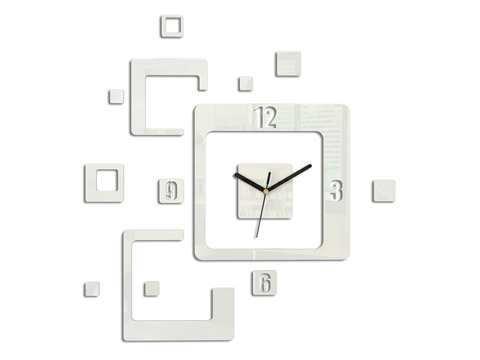 Nalepovací hodiny ModernClock 3D nalepovací hodiny Trio bílé