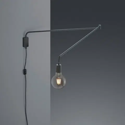 Nástěnná svítidla Trio Lighting Nástěnné světlo Line kabel + zástrčka, černá