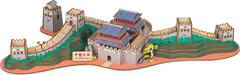 3D puzzle Woodcraft construction kit Dřevěné 3D puzzle Velká čínská zeď