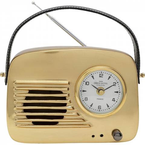 Stolní hodiny KARE Design Stolní hodiny Retro radio 20x22cm
