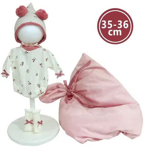 Hračky panenky LLORENS - M635-78 obleček pro panenku miminko NEW BORN velikosti 35-36 cm