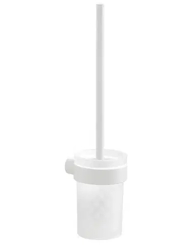 WC štětky Gedy PIRENEI WC štětka závěsná, mléčné sklo, bílá mat PI330302