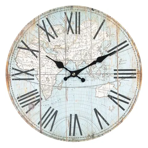 Hodiny Nástěnné hodiny World  - Ø 34*4 cm / 1xAA Clayre & Eef 6KL0540