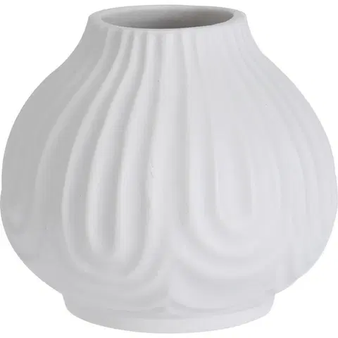 Vázy keramické Porcelánová váza Andaluse bílá, 12 x 11 cm