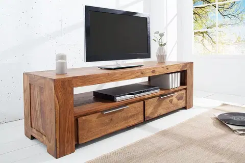 TV stolky LuxD Luxusní TV stolek Timber masiv 135 cm - Skladem