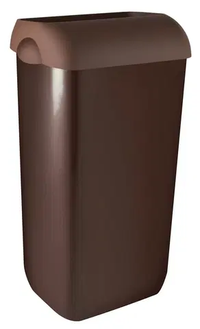 Odpadkové koše SAPHO COLORED odpadkový koš nástěnný s víkem 23l, ABS, hnědá A74201MA-1
