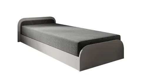 Postele Artelta Jednolůžková postel PARYS šedá | 80 x 190 cm Barva: Levá / Sawana 21