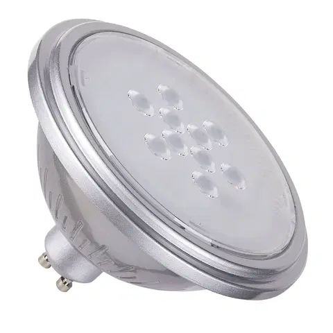 LED žárovky SLV BIG WHITE QPAR111 GU10 LED světelný zdroj stříbrný 7 W 4000 K CRI 90 25° 1005293