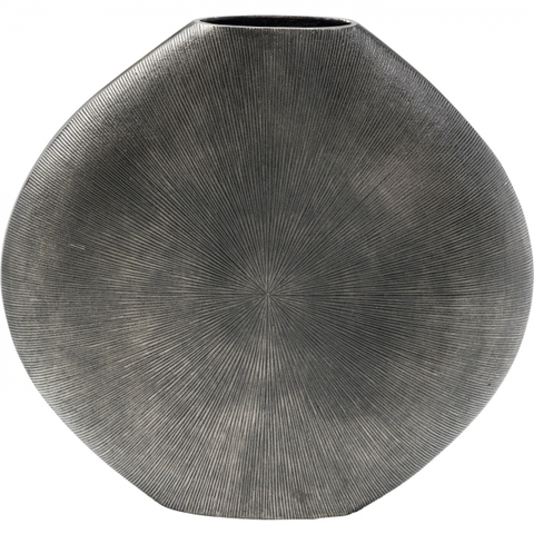 Dekorativní předměty KARE Design Kovová váza Sacramento Beam - stříbrná, 58cm