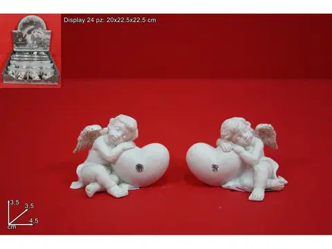 Sošky, figurky - andělé PROHOME - Anděl se srdcem 4,5cm různé druhy