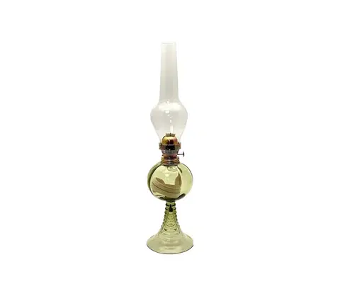 Lampy Floriánova huť Petrolejová lampa KVĚTA 50 cm lesní zelená 