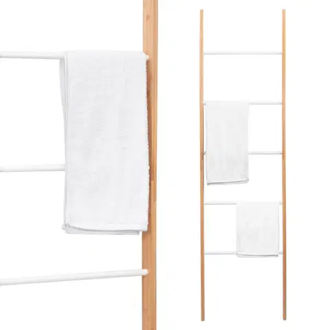 Koupelnový nábytek Tutumi Bambusový žebřík - bílá