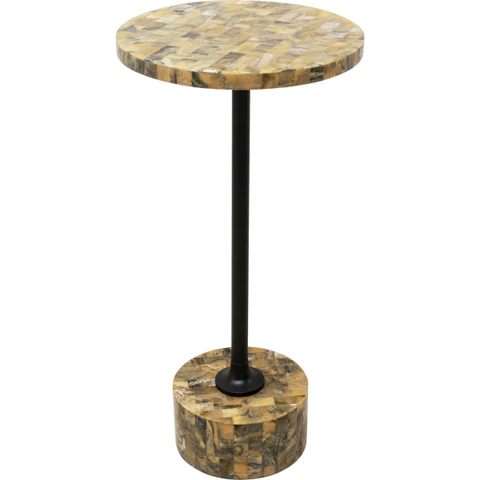 Odkládací stolky KARE Design Odkládací stolek Domero Mosaic - šedý, Ø25cm