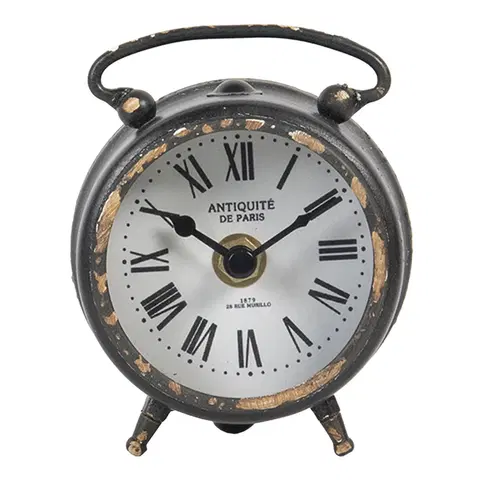Hodiny Vintage stolní hodiny s patinou Neva - 9*4*10 cm / 1*AA Clayre & Eef 6KL0630